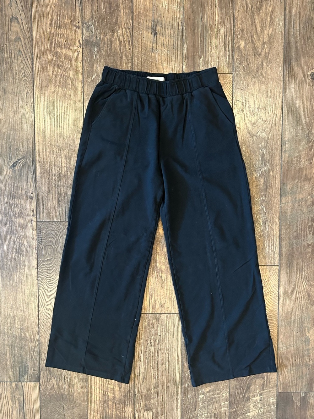 Abercrombie & Fitch Black Wide-Leg Lounge Pants